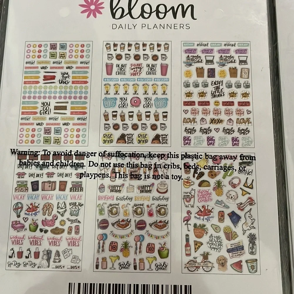 Bloom daily planner sticker sheets